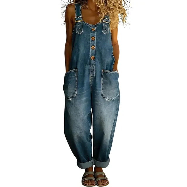 ⏳ 50% Off for a Limited Time! ⏰Vintage Wide Leg Denim Overalls