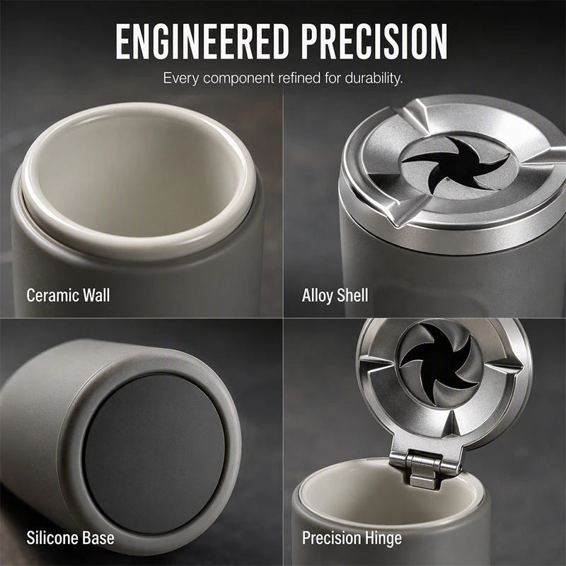 Rotatable Ceramic Car Ashtray
