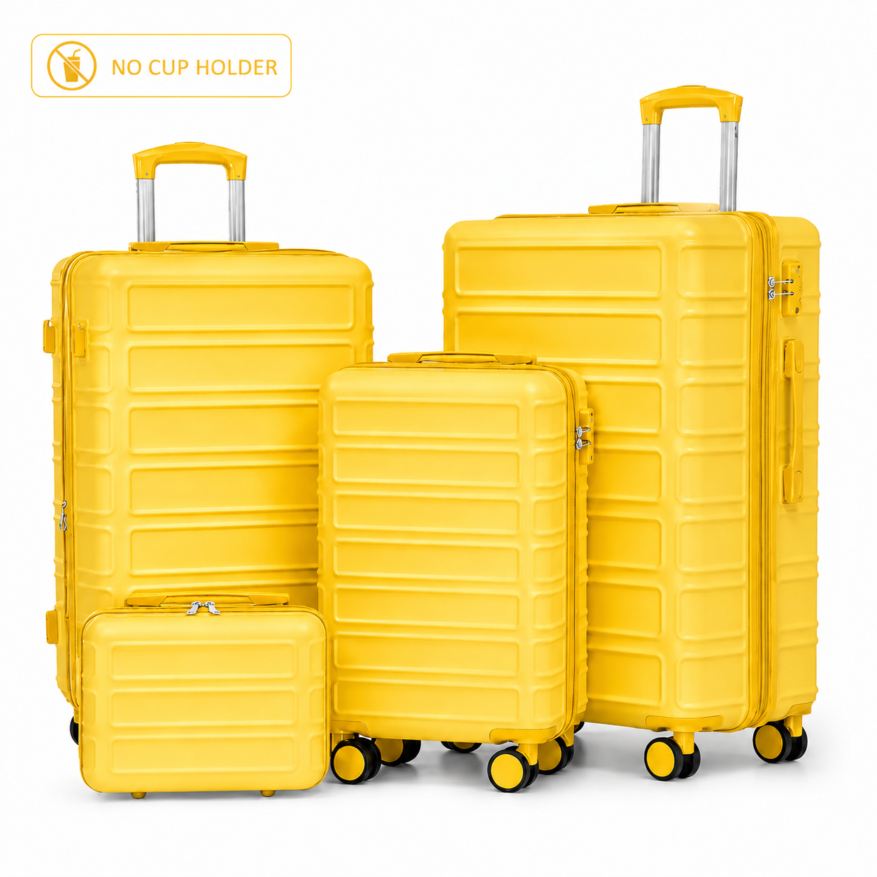 🔥Buy 2 for only €29.98🔥4 Piece Expandable Hardshell Luggage Set with TSA Lock
