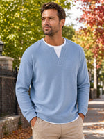 Textured Waffle Long Sleeve Tee