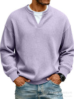 Textured Waffle Long Sleeve Tee