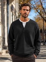 Textured Waffle Long Sleeve Tee