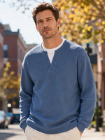 Textured Waffle Long Sleeve Tee
